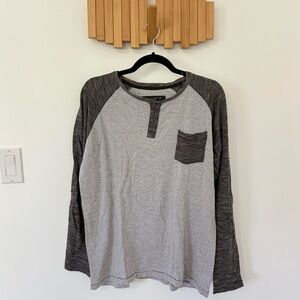 Men’s Broken Threads Henley style shirt, Size M
